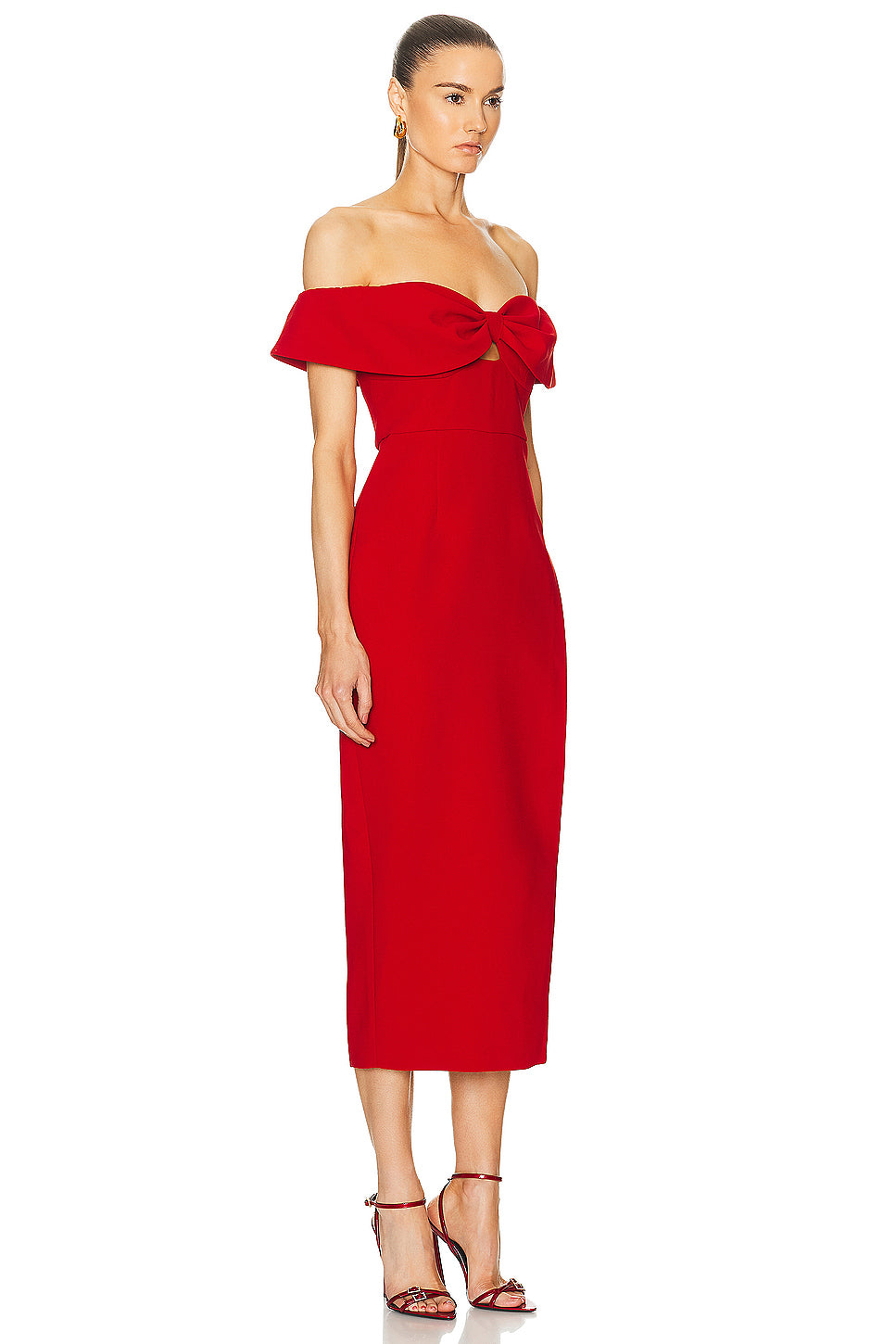 Crepe Bow Midi Dress