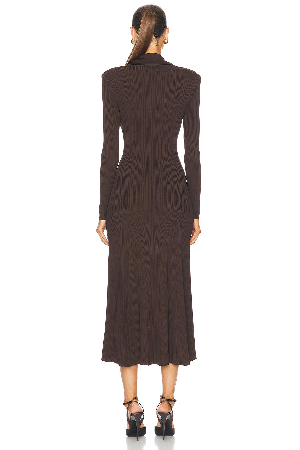 Viscose Rib Knit Midi Dress