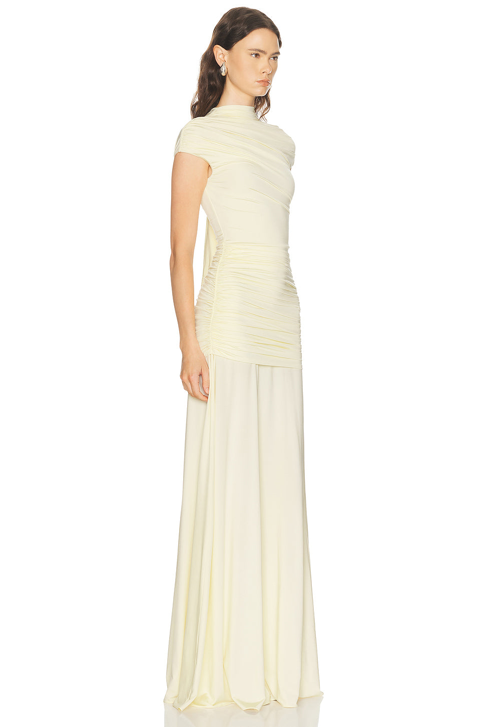 Jersey Draped Maxi Dress