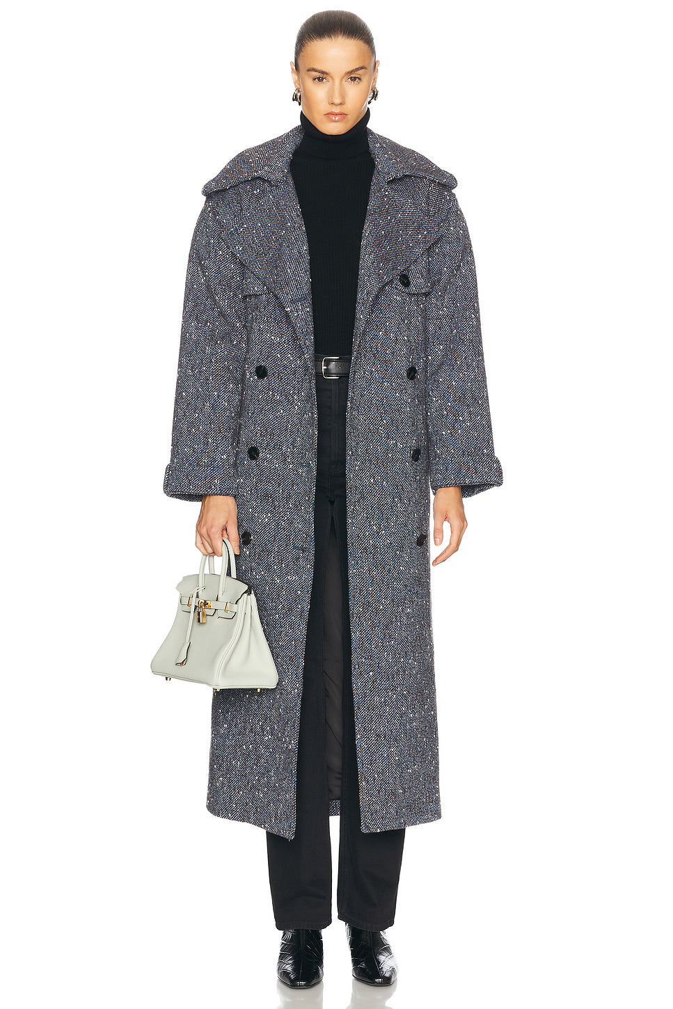 Boucle Trench Coat