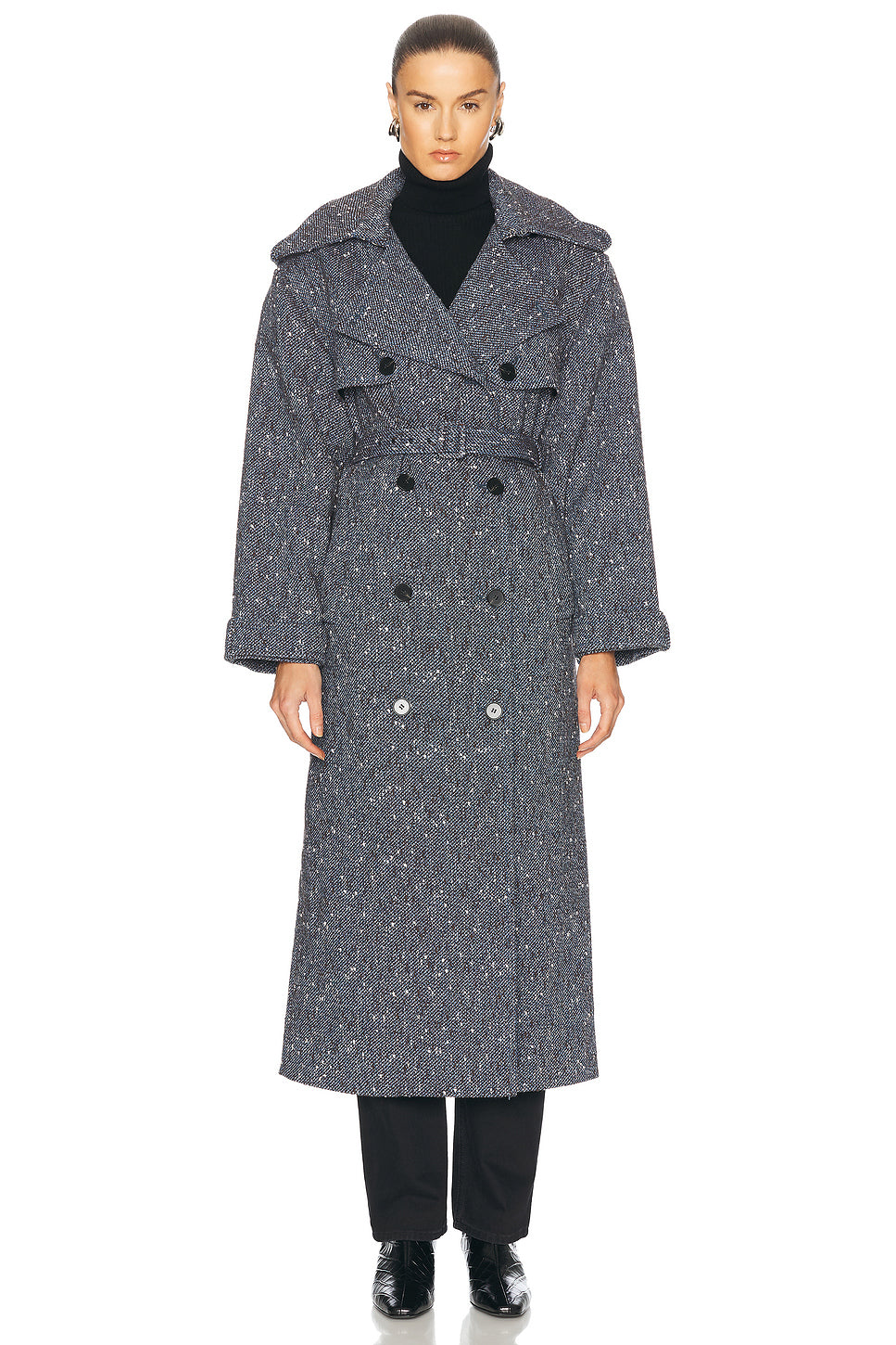 Boucle Trench Coat