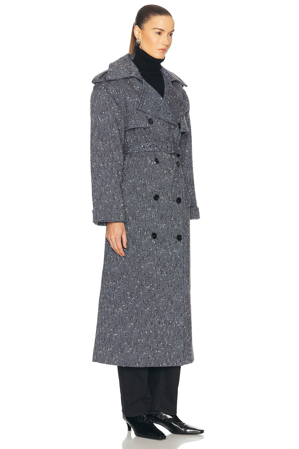 Boucle Trench Coat