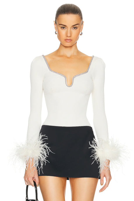 Knit Feather Top