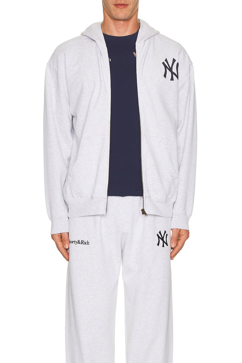 Yankees Serif Zip Hoodie