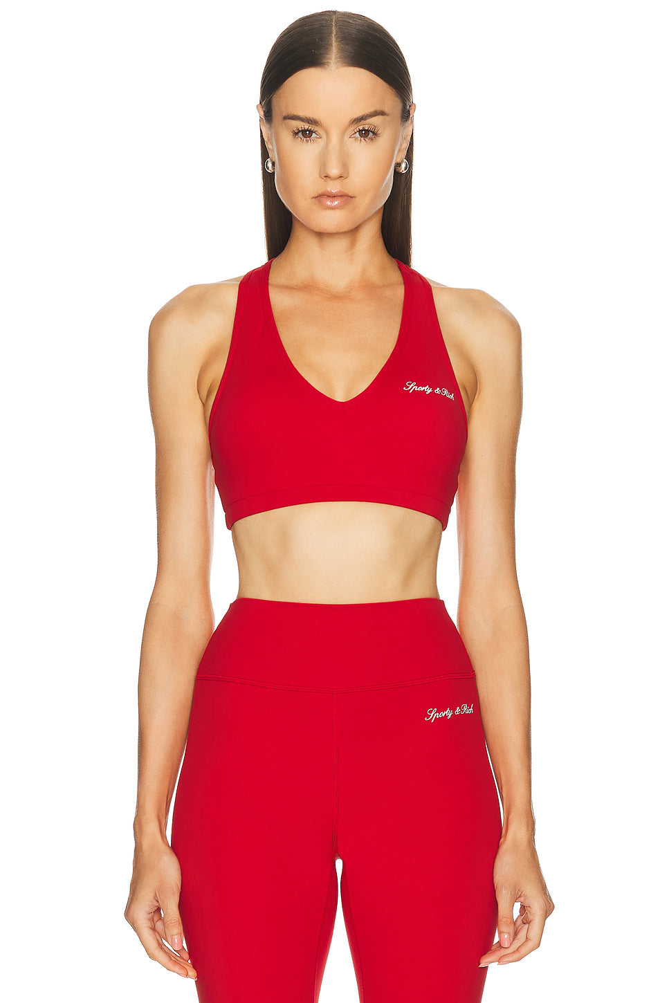 Signature Logo V-neck Sports Bra