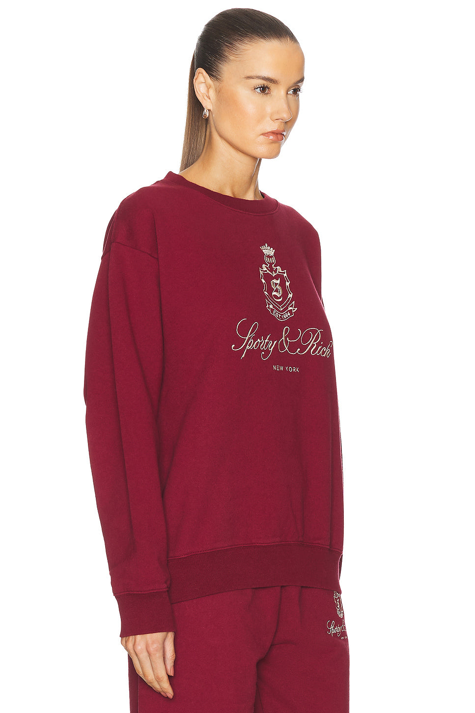 Vendome Embroidered Crewneck Sweater