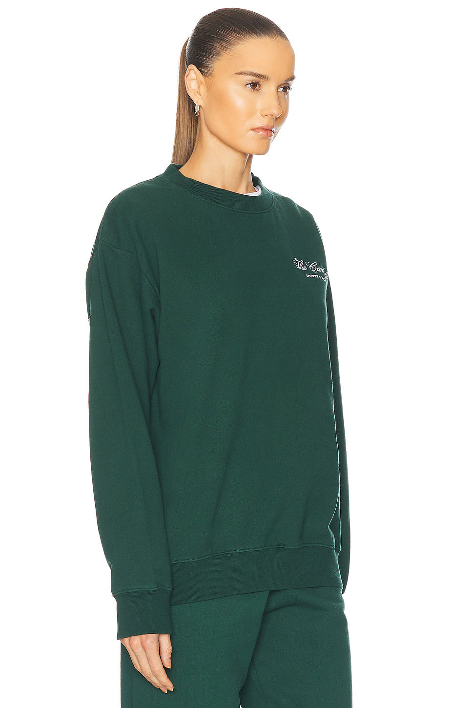 X Hotel Carlyle Script Embroidered Crewneck Sweater