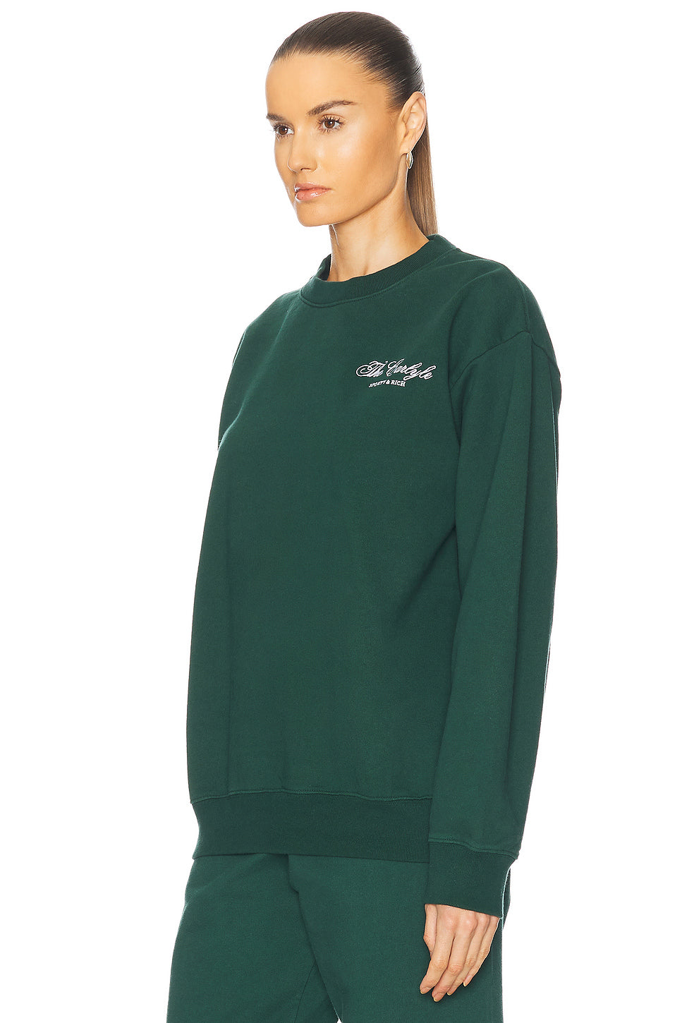 X Hotel Carlyle Script Embroidered Crewneck Sweater