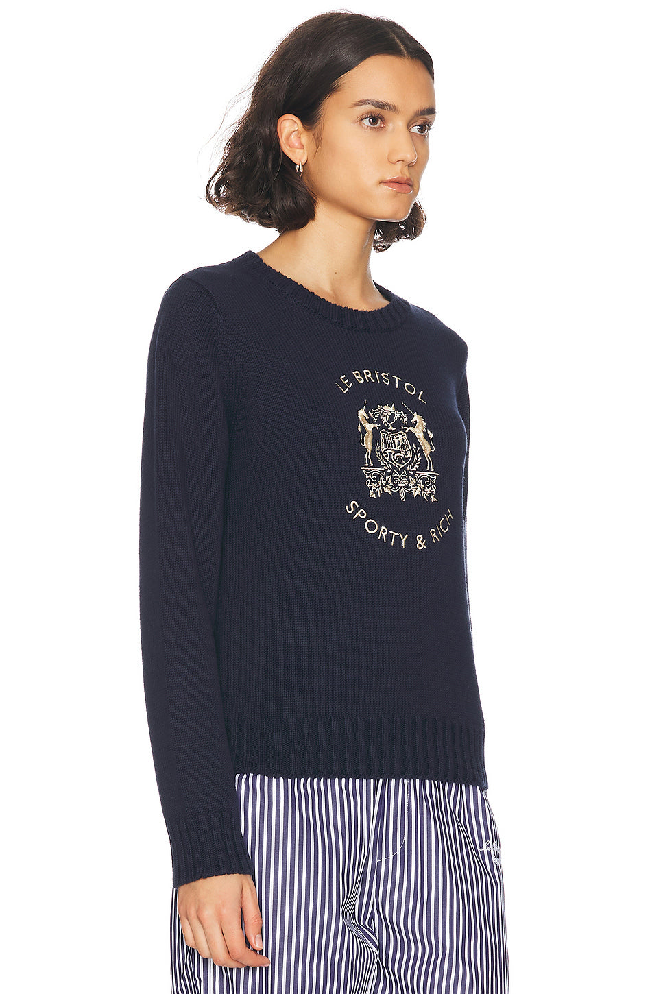 X Le Bristol Paris Crest Knitted Sweater