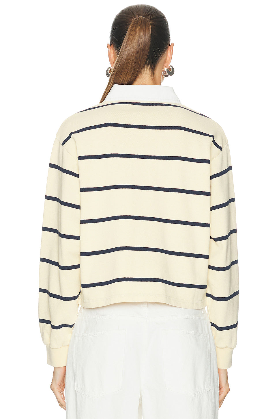 Serif Logo Rugby Polo Sweatshirt