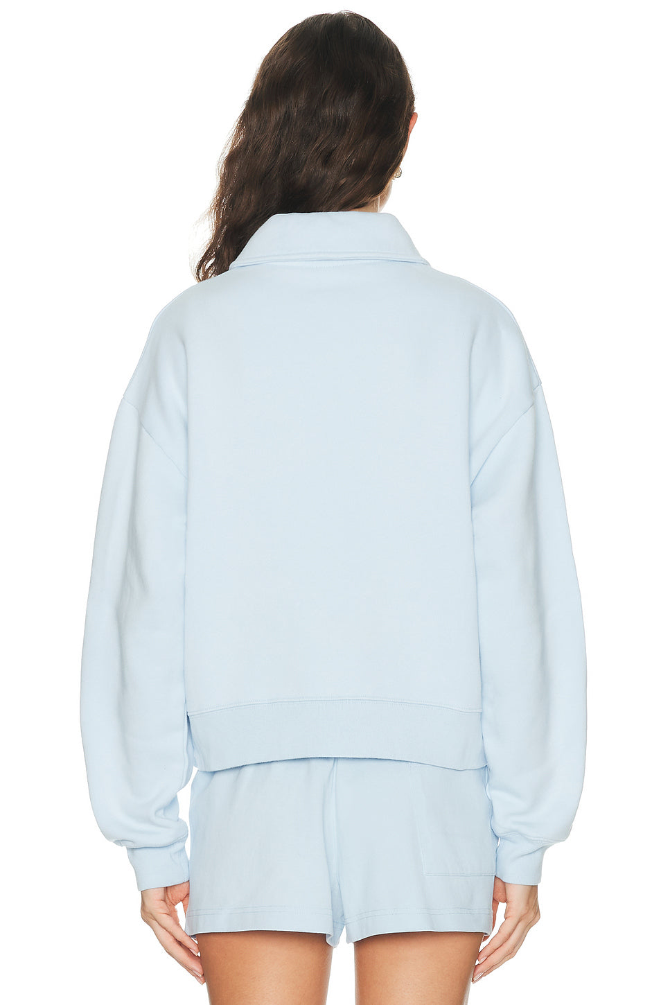 Serif Logo Embroidered Polo Sweatshirt