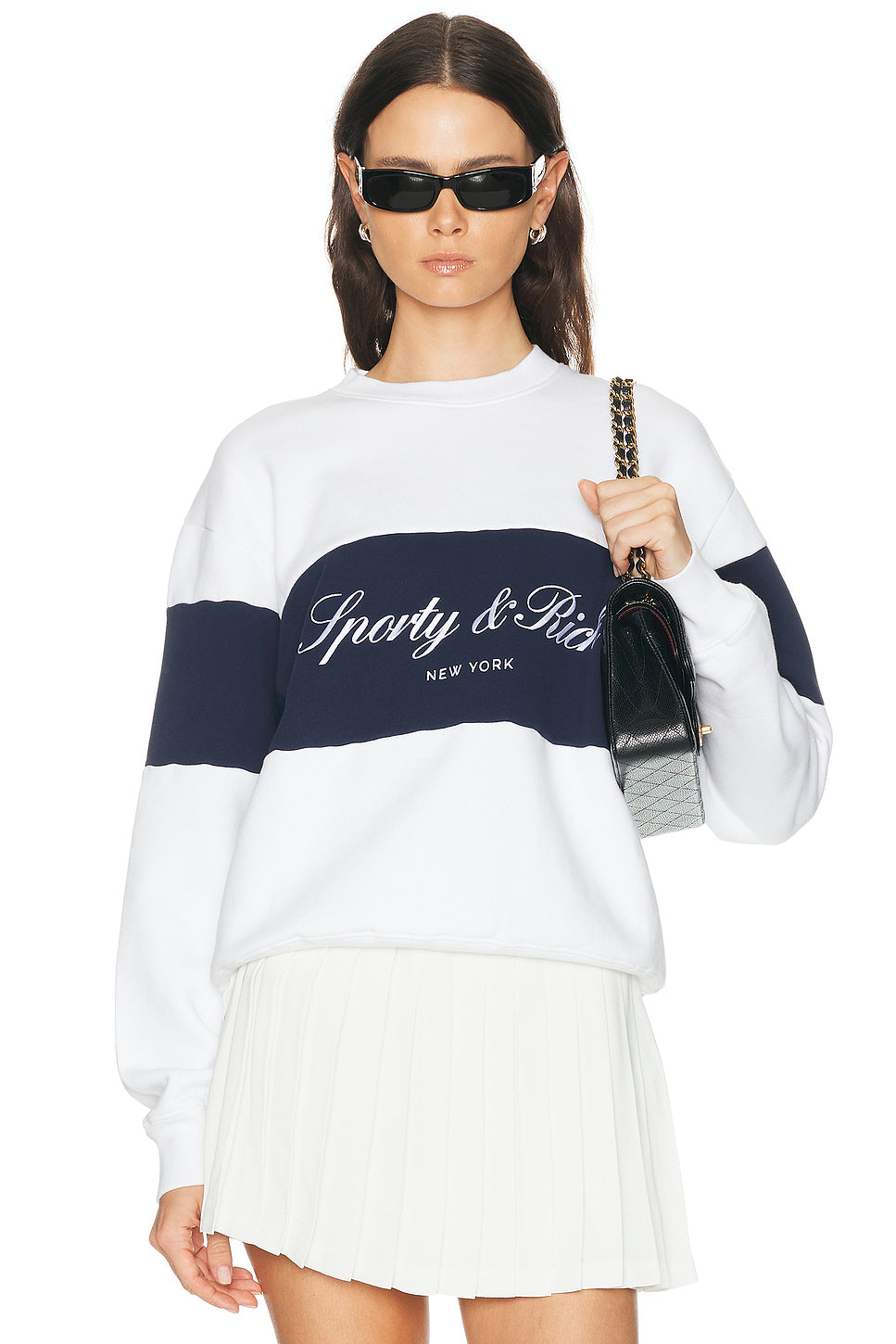 Signature Logo Block Crewneck Sweatshirt