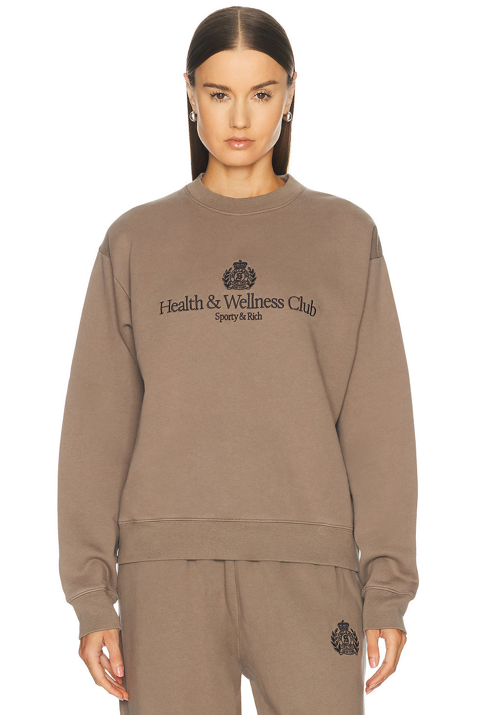 H&W Crest Embroidered Crewneck Sweatshirt