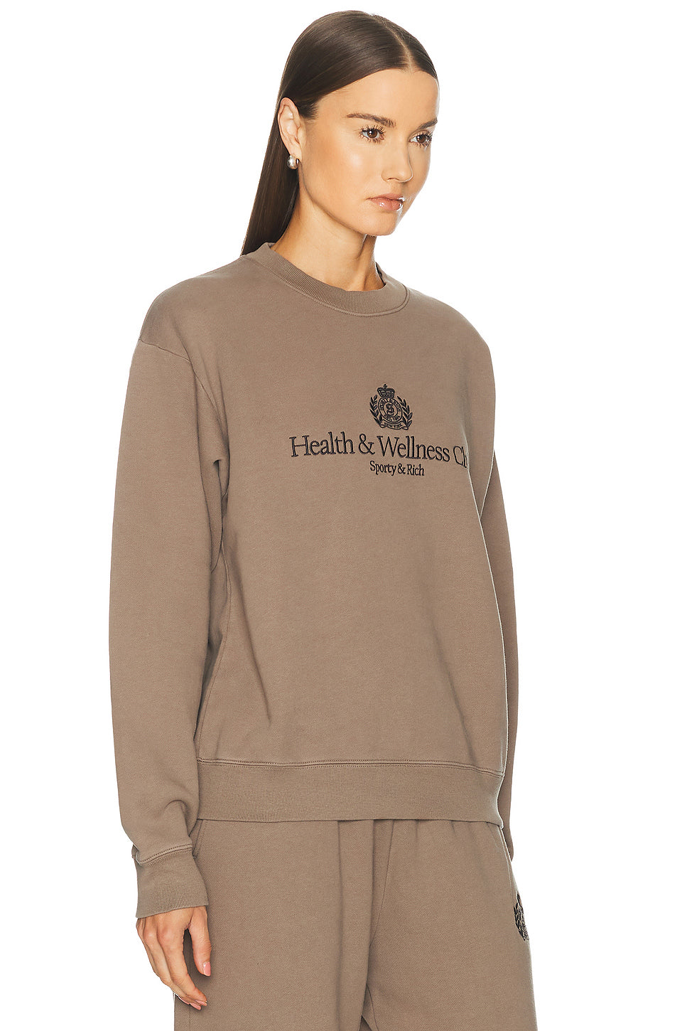 H&W Crest Embroidered Crewneck Sweatshirt