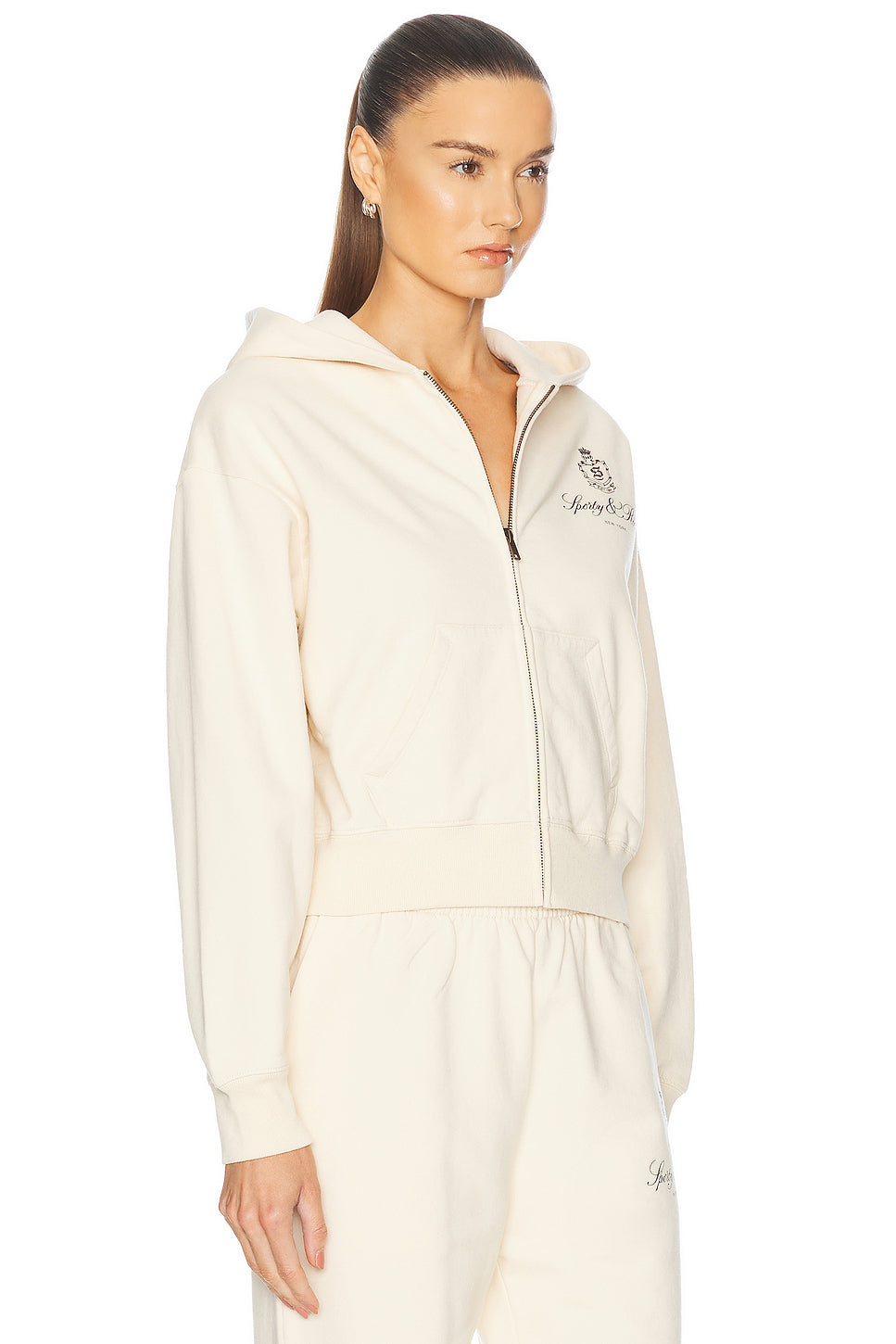 Vendome Cropped Zip Hoodie