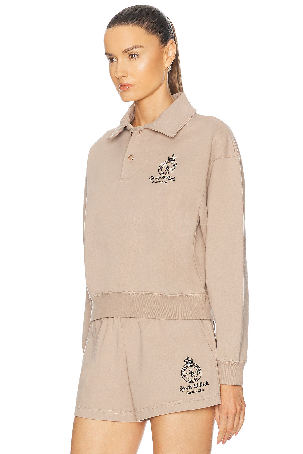 Crown Embroidered Polo Sweater