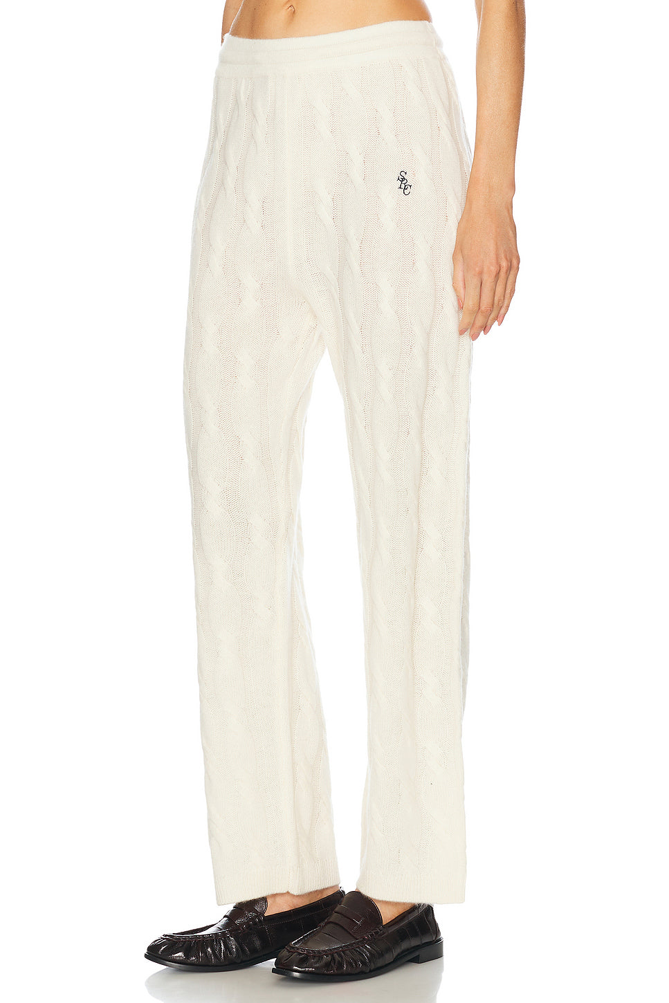 Cable Knit Cashmere Trousers