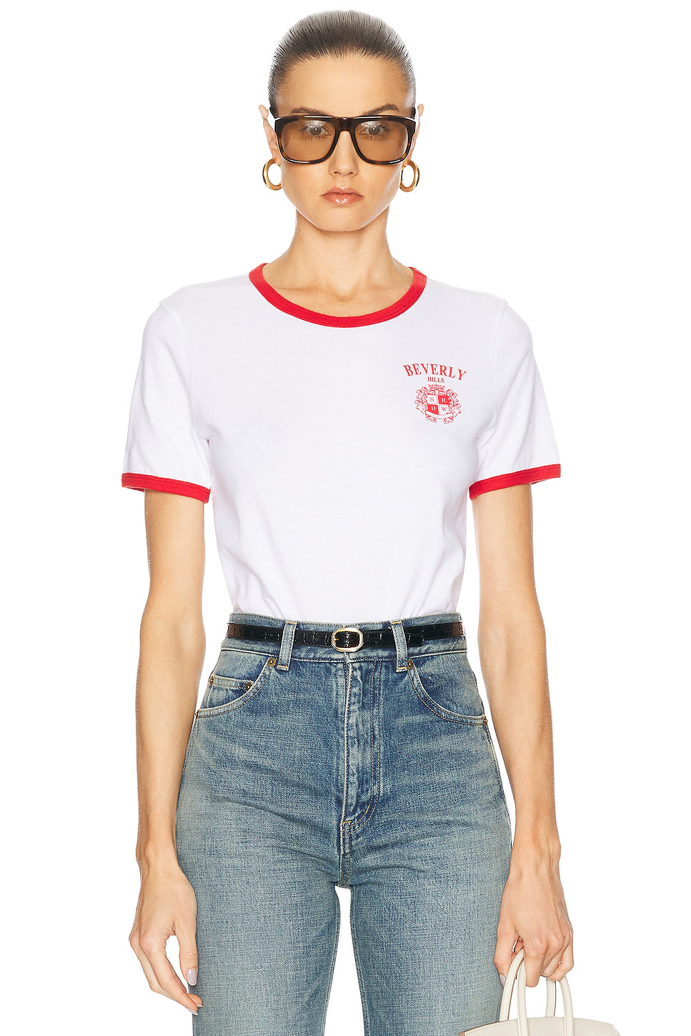 Beverly Hills Crest Soft Ringer Tee