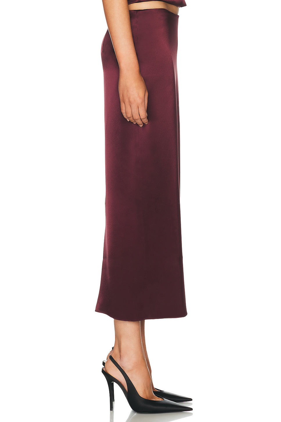Satin Straight Skirt