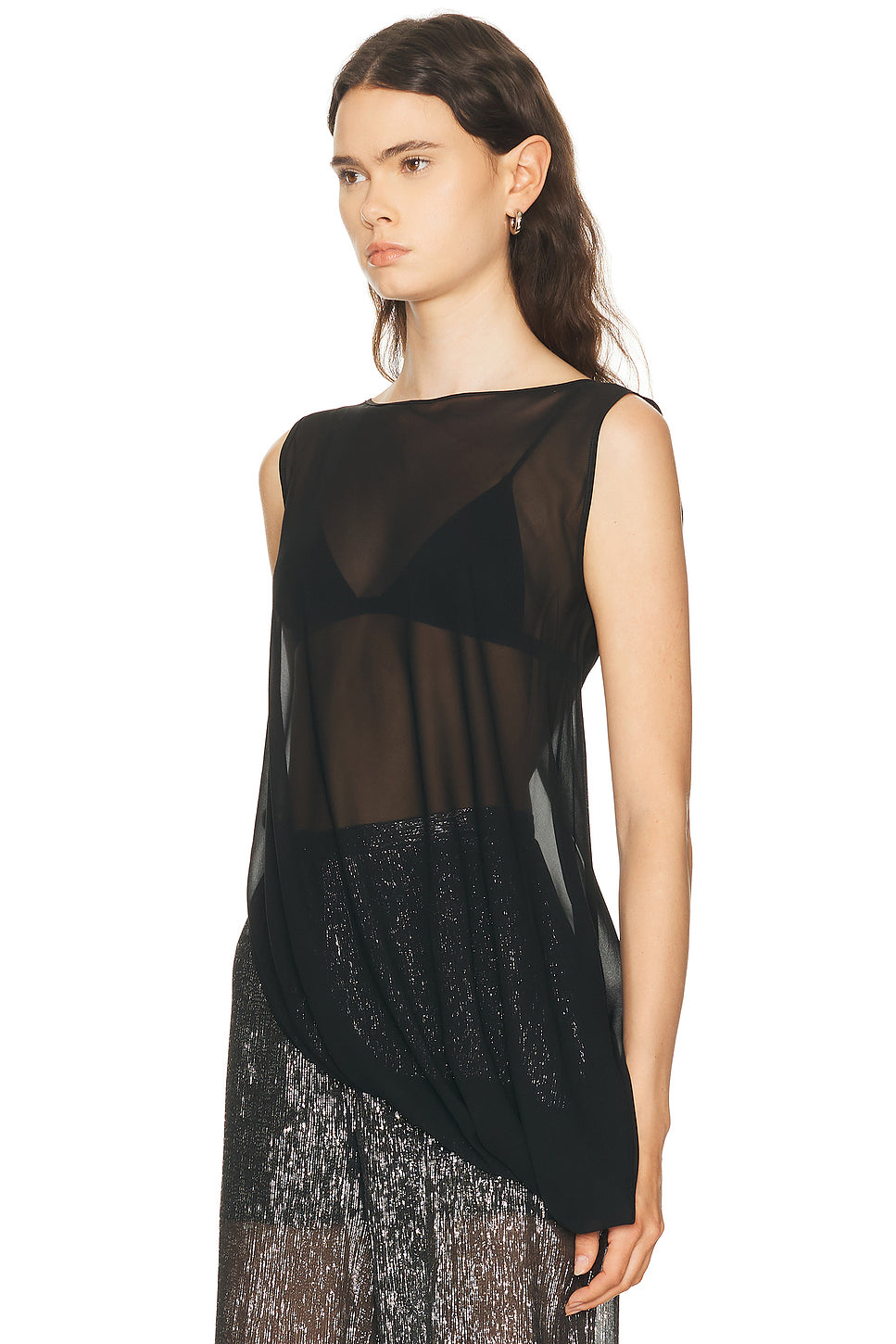 Silk Side Drape Top