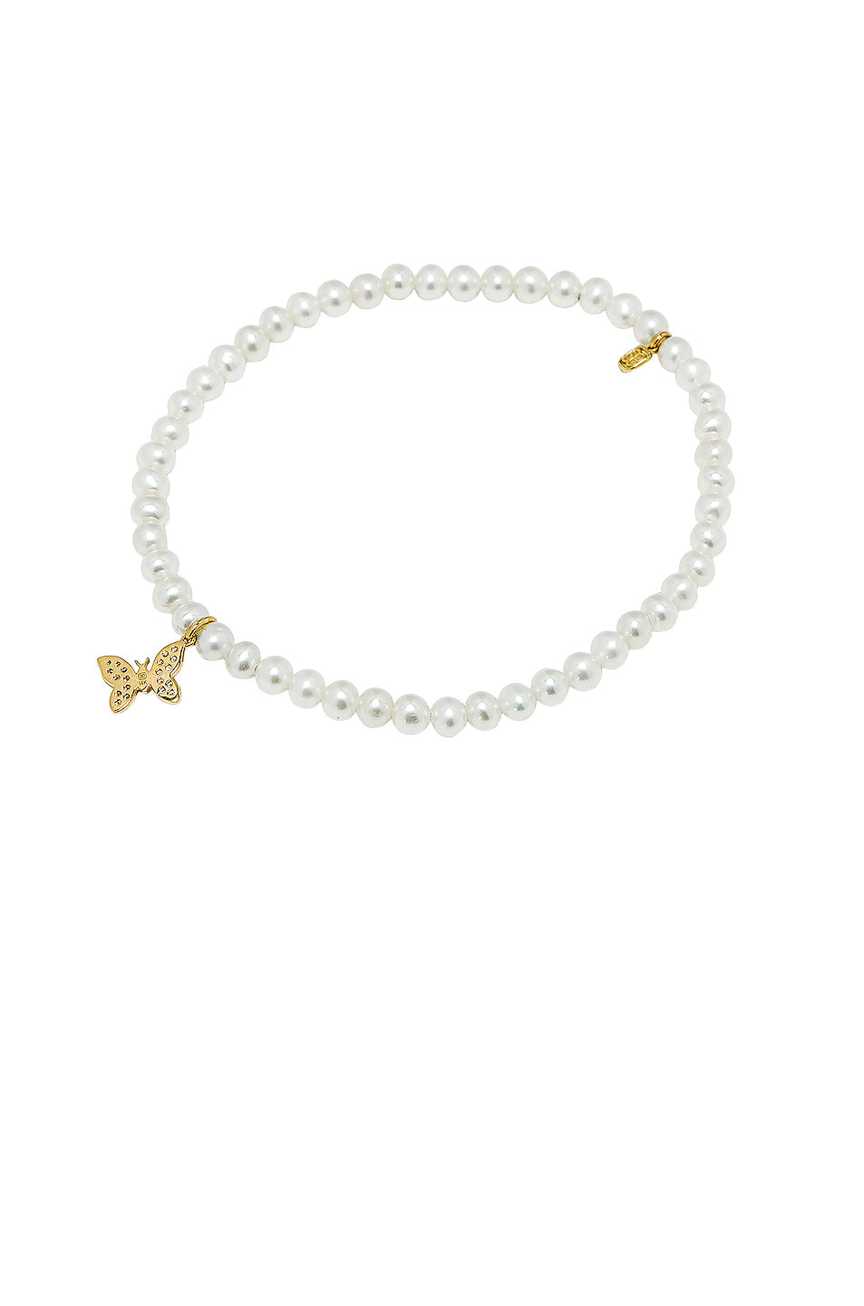 Tiny Butterfly Charm Beaded Bracelet