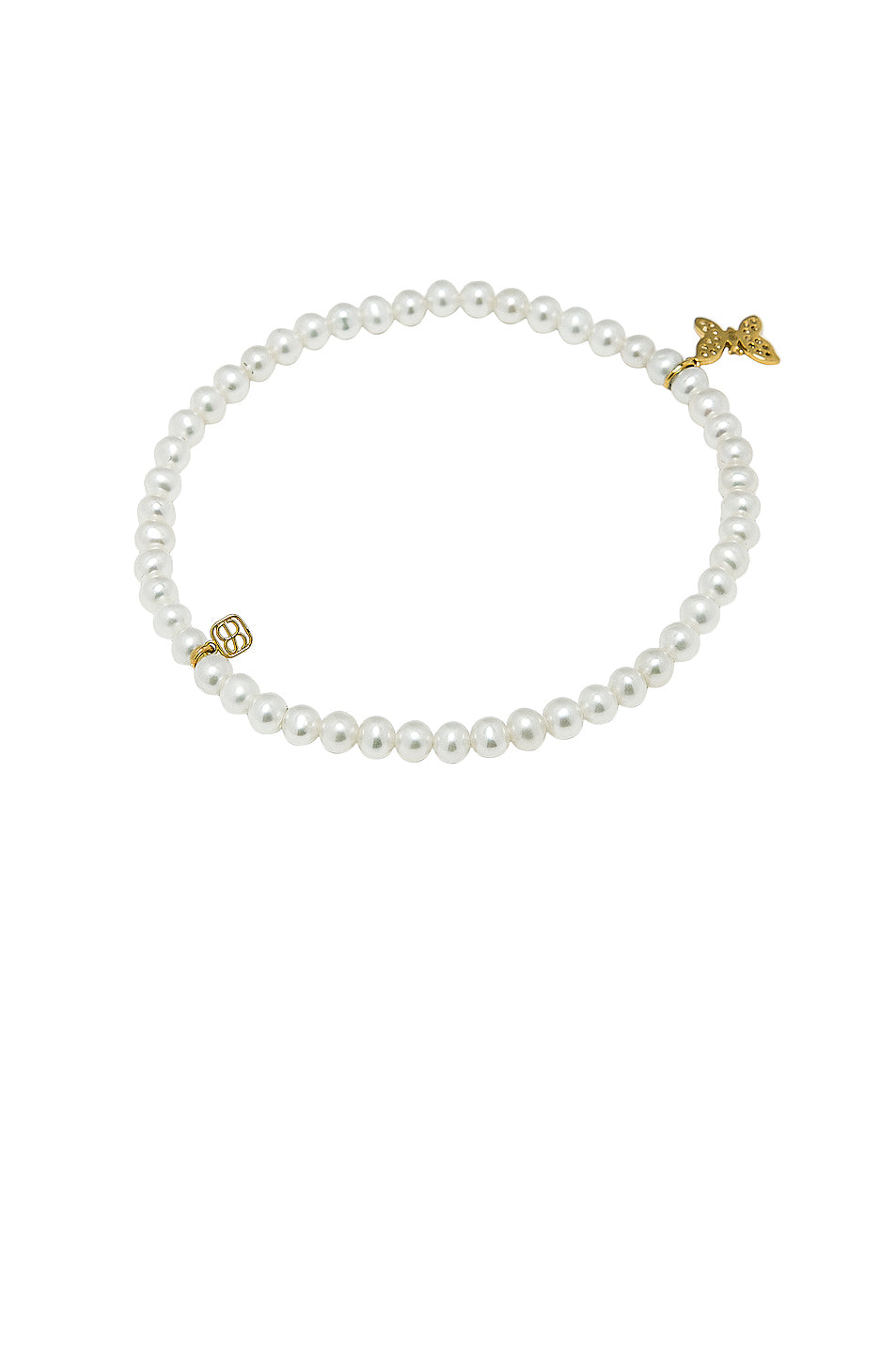 Tiny Butterfly Charm Beaded Bracelet