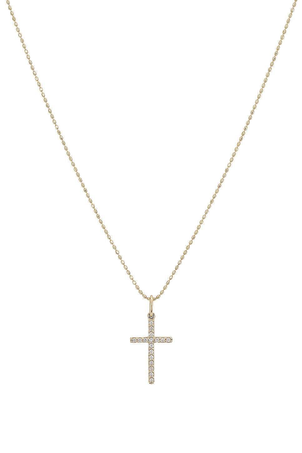 Fleur De Lis Cross Charm Necklace