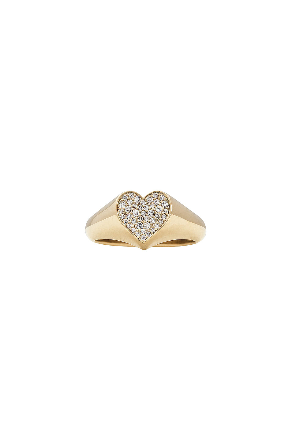 Small Pave Heart Ring