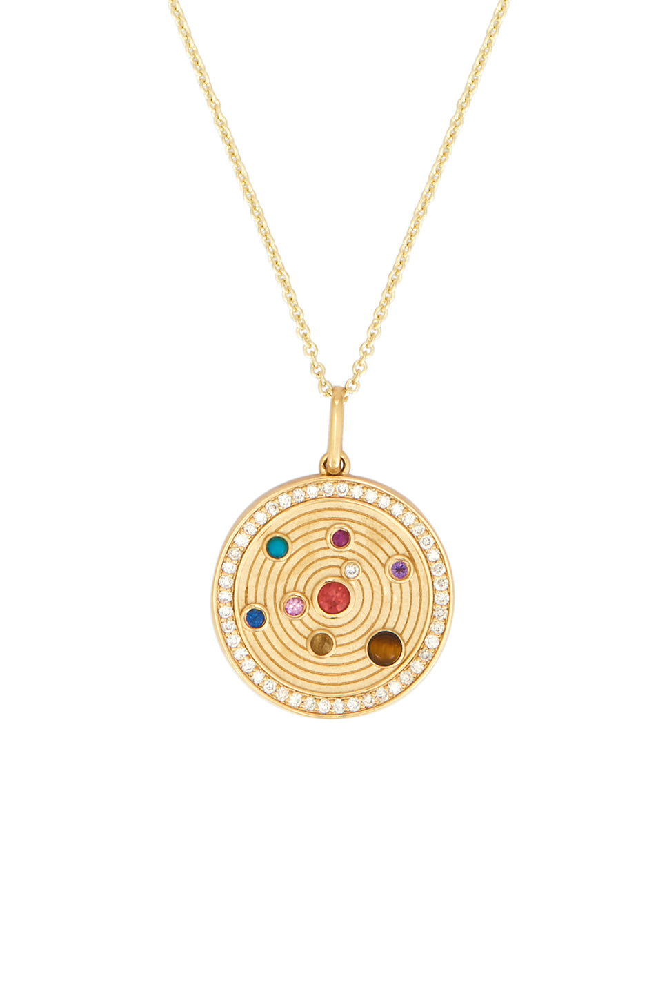 The Universe Coin Charm On Medium Tiffany Necklace