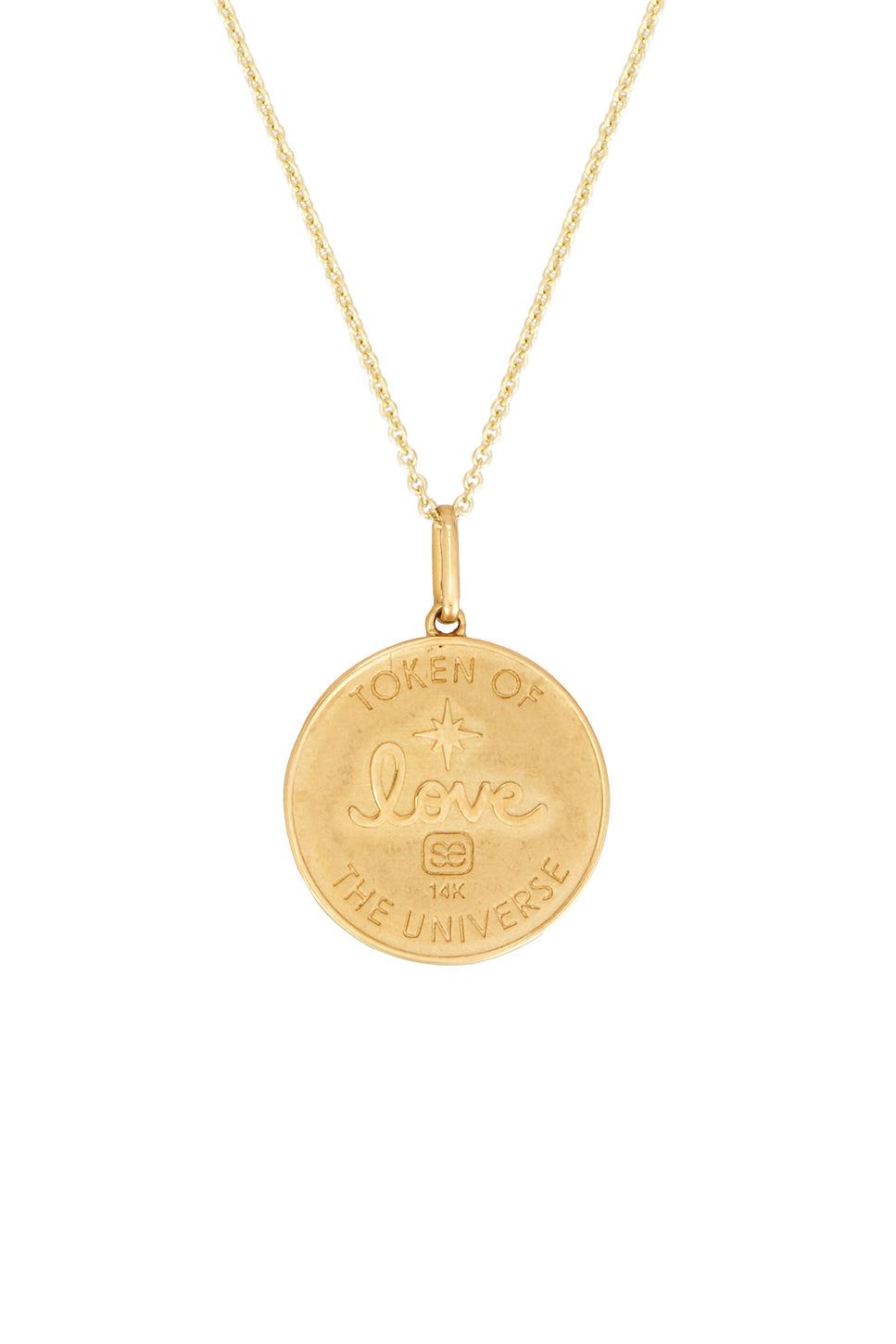 The Universe Coin Charm On Medium Tiffany Necklace