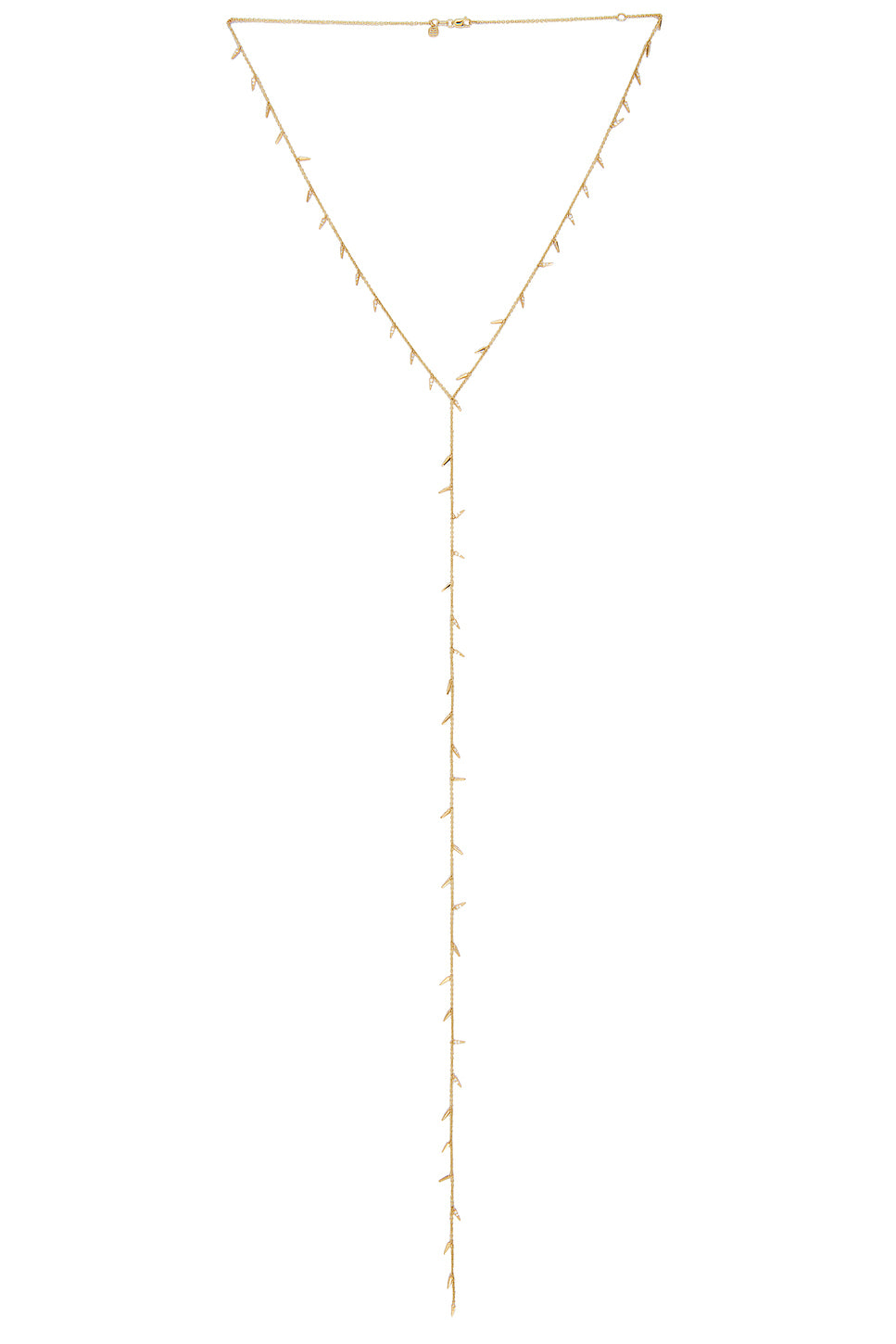 Small Pave Fringe Y Necklace