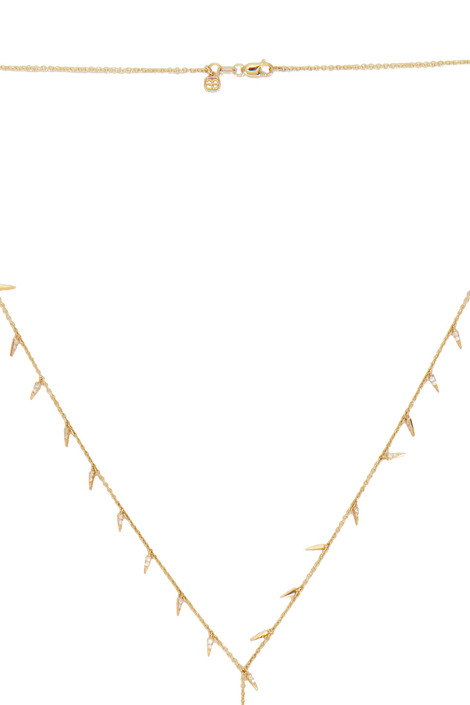 Small Pave Fringe Y Necklace