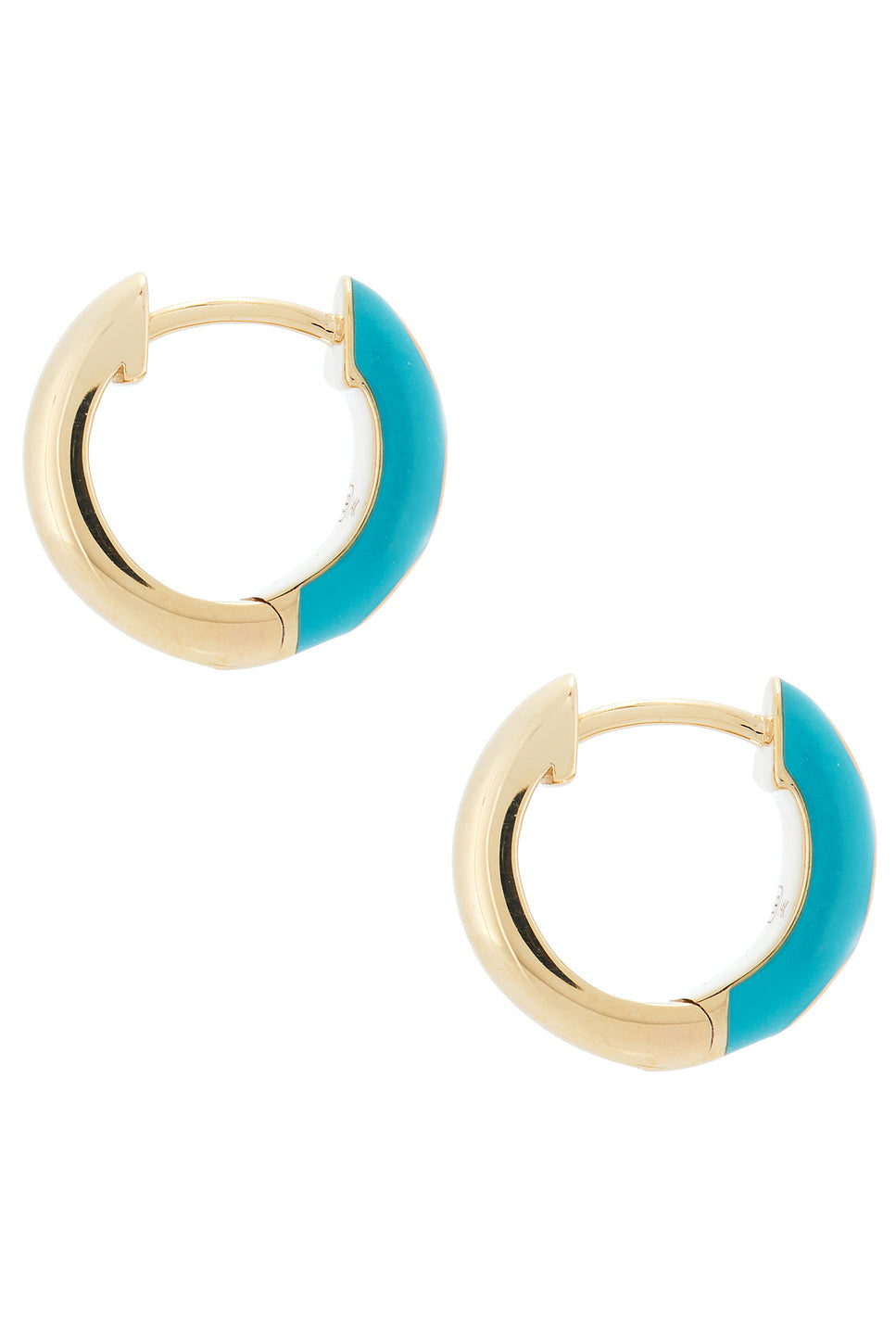 Puffy Enamel Marquis Eye Huggie Hoop Earrings