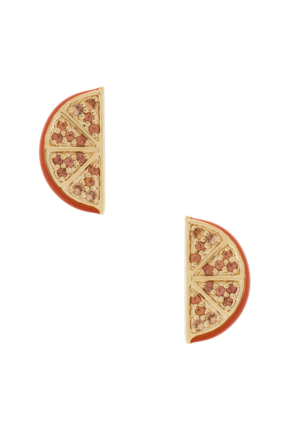 Orange Slice Stud Earrings