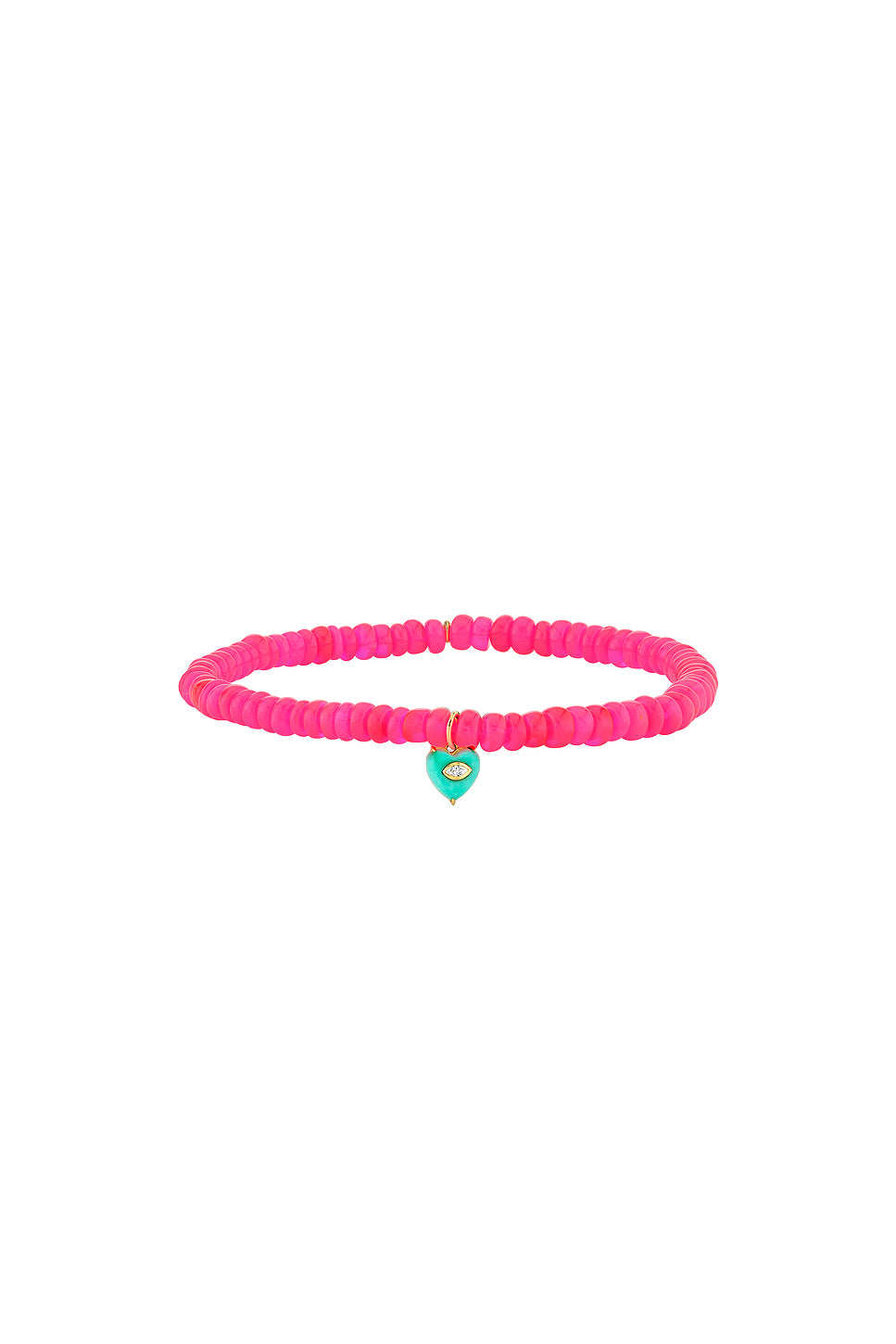 Marquise Bezel Heart Charm Bracelet
