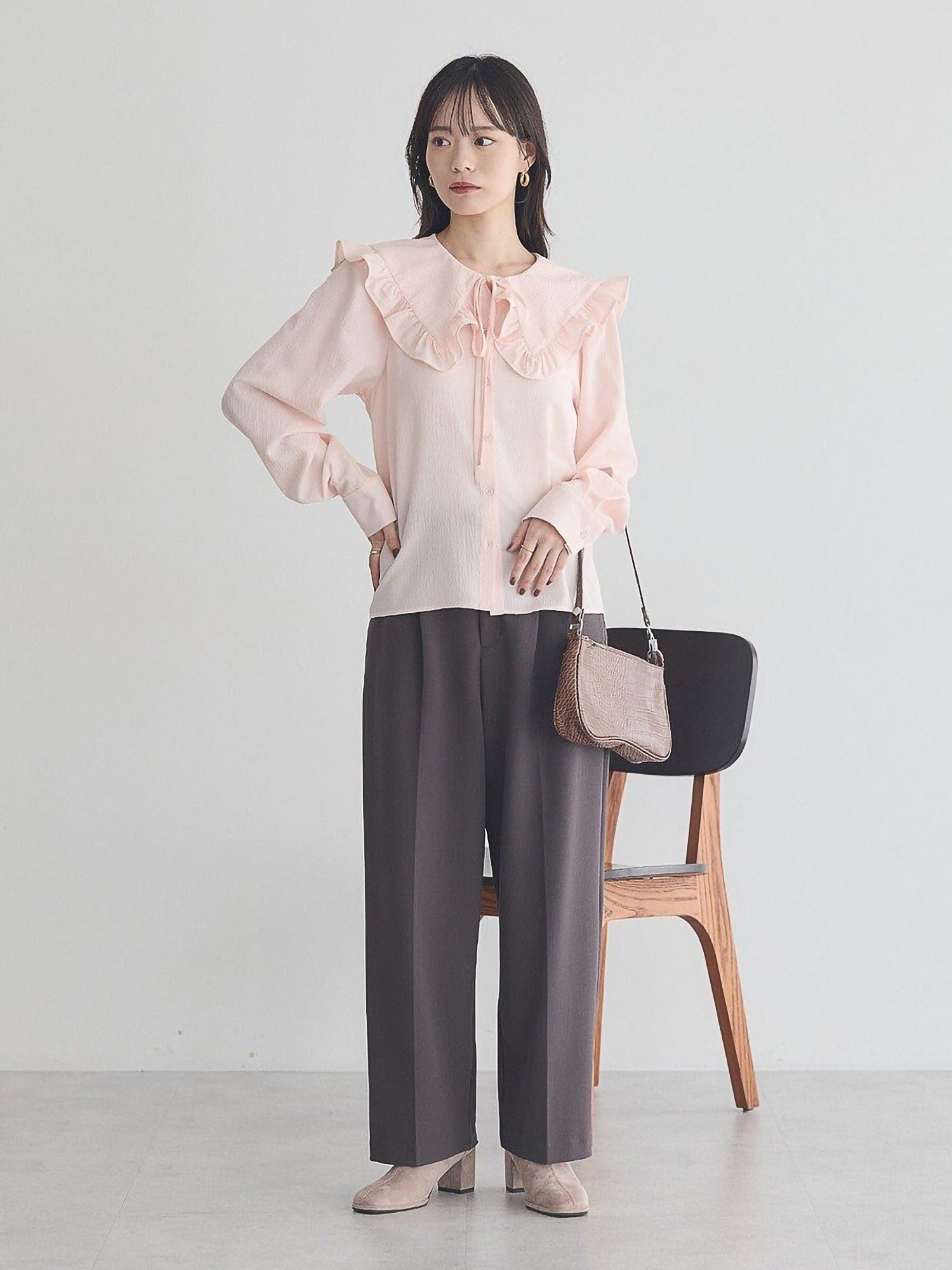 Sae Frilled Sailor Collar Blouse