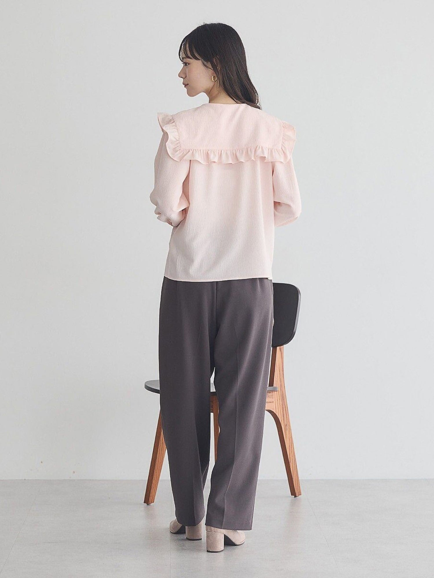 Sae Frilled Sailor Collar Blouse