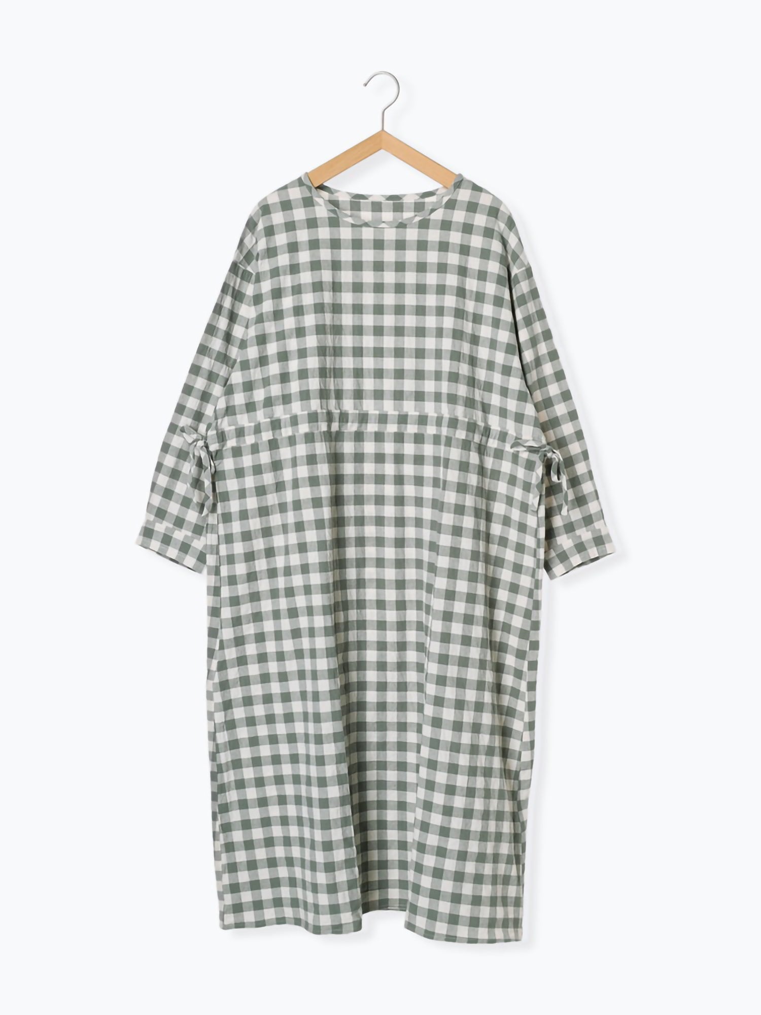 Shinari [Uv Protection] Gingham Waist Drowsy Dress