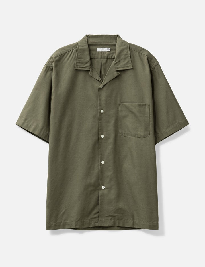 Open Collar Panama Short Sleeve Shirt