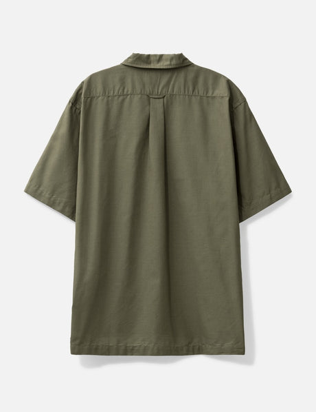 Open Collar Panama Short Sleeve Shirt