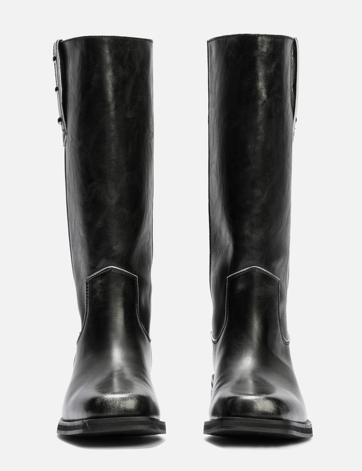 Deinet Natural Leather Biker Boots
