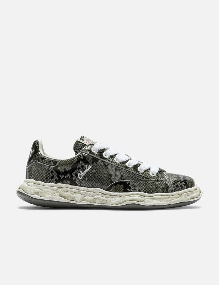 "CHARLES" OG Sole Python Printed Leather Low-top Sneaker