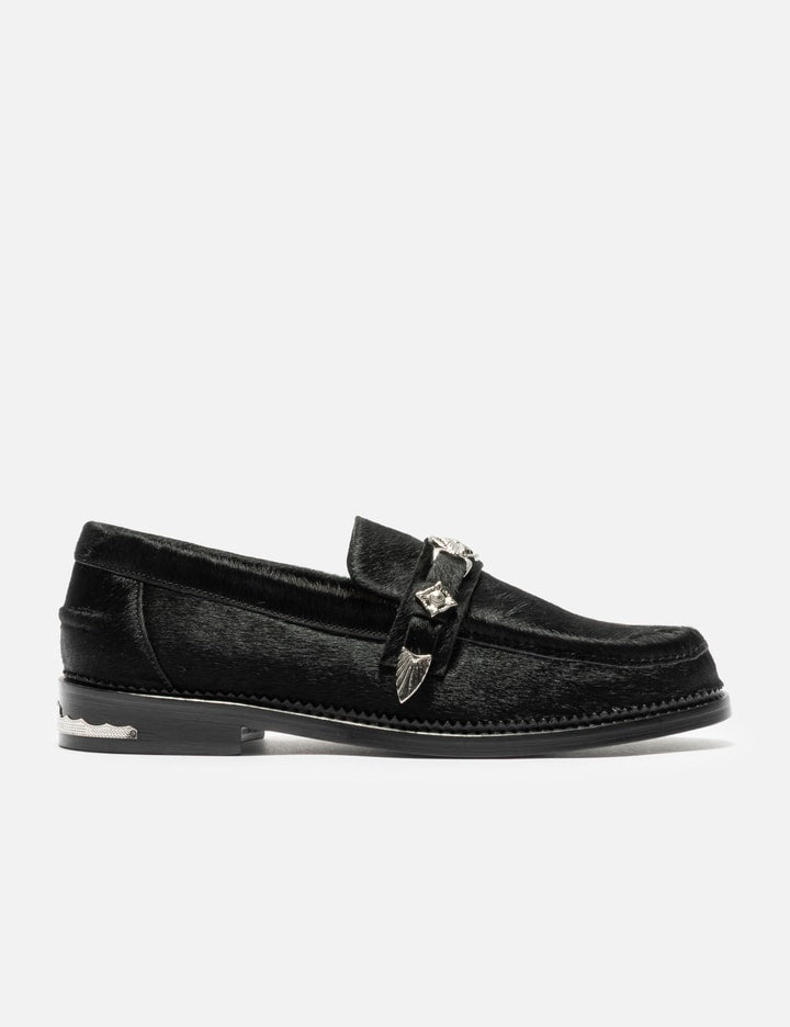 HBX EXCLUSIVE BLACK PONY LOAFER