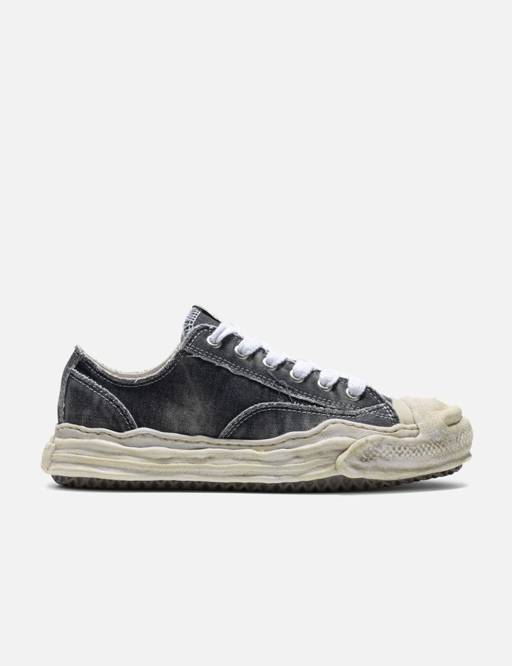“HANK” OG Sole Bleach-Wash Denim Canvas Low-Top Sneaker