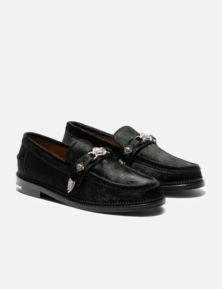 HBX EXCLUSIVE BLACK PONY LOAFER