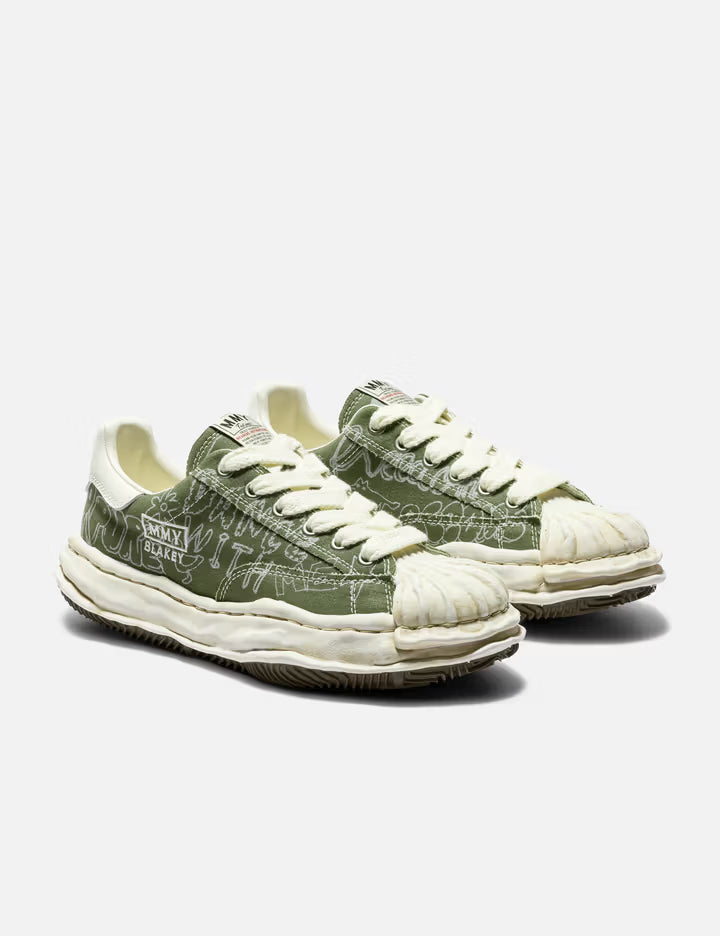 "BLAKEY" OG Sole Graffiti Printed Canvas Low Top Sneaker
