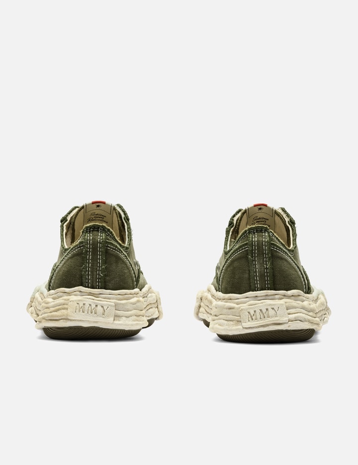 "PETERSON23" Original Sole Vintage Effect Embroidered Canvas Low-top Sneaker