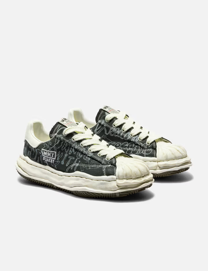 "BLAKEY" OG Sole Graffiti Printed Canvas Low Top Sneaker