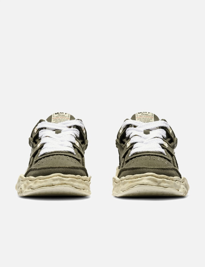 "PARKER" Original Sole Vintage Effect Embroidered Canvas Low-top Sneaker