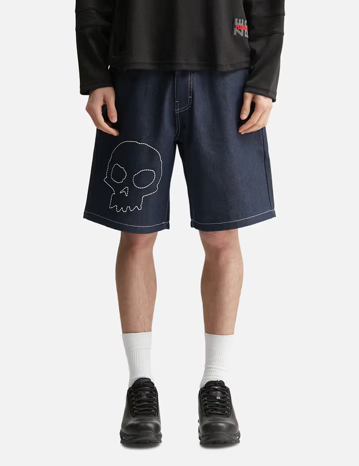 Zero X Pleasures Skull Jorts